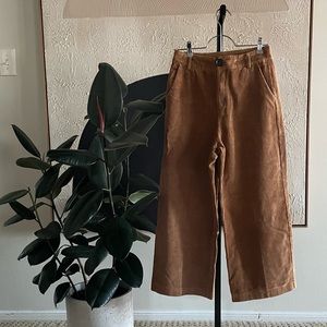 Brown corduroy wide leg pants